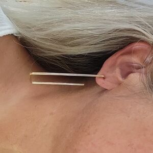 Madewell Gold Linear Earrings